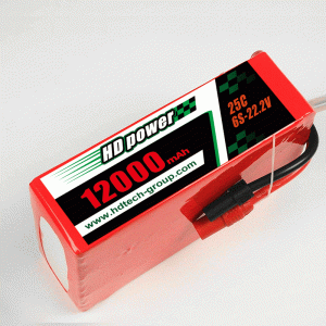 HD POWER 12000mAh 25C 6S 22.2V lipo แบตเตอรี่สำหรับ UAV
