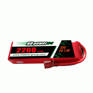 HD POWER 2200mAh 35C 2S 7.4V แบตเตอรี่ lipo