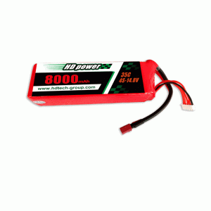 HD POWER 8000mAh 4S 35C 14.8V สำหรับ UAV