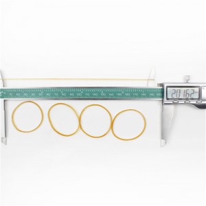 ความยืดหยุ่นสูงต่อต้านริ้วรอยสีเหลืองยางรัดโรงงานขายส่งแหวนยางปรับแต่งได้