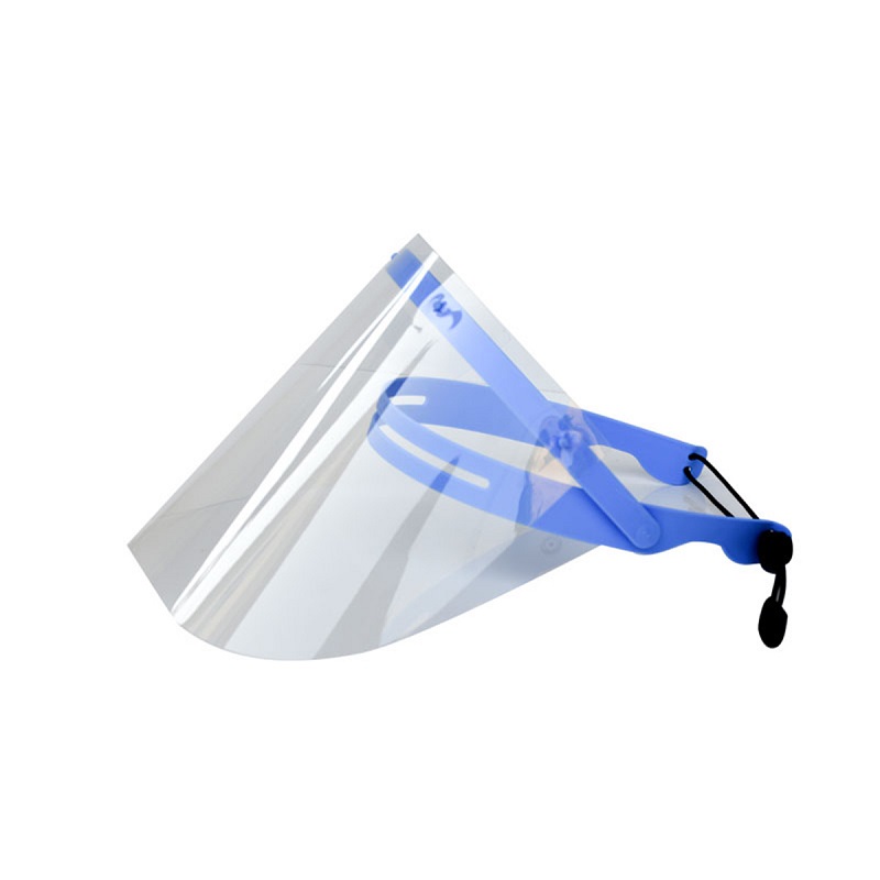 0.25mm Anti Splash Reusable Dental Visor Clear Adjustable Face Shield สำหรับขาย