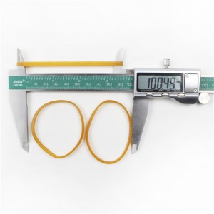 ผู้ผลิตกำหนดเองกว้างแถบยางสีเหลืองใสยืดหยุ่นสูงเหนียวอุตสาหกรรมยางรัด