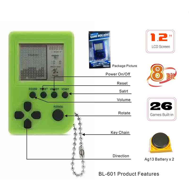 BL-601 พวงกุญแจเกม Tetris