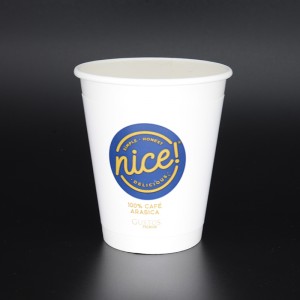 ปลอกหุ้มสองชั้น 12 \\/ 16oz เป็นมิตรกับสิ่งแวดล้อมถ้วยกระดาษถ้วยร้อนและเย็น