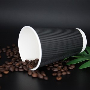Ripple Wall Paper Cup ถ้วยกาแฟกระดาษผนังคู่ขายส่ง