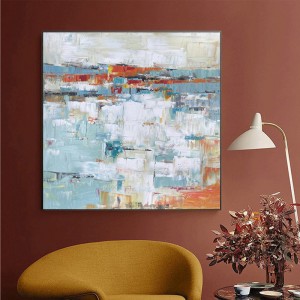 100% มือทาสีศิลปะน้ำมันที่ทำด้วยมือผนังศิลปะจิตรกรรมเดิมบทคัดย่อผ้าใบสำหรับห้องสด