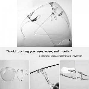 ป้องกันหมอกแว่นตา U Nisex Visor เต็มรูปแบบโล่ป้องกันใบหน้า