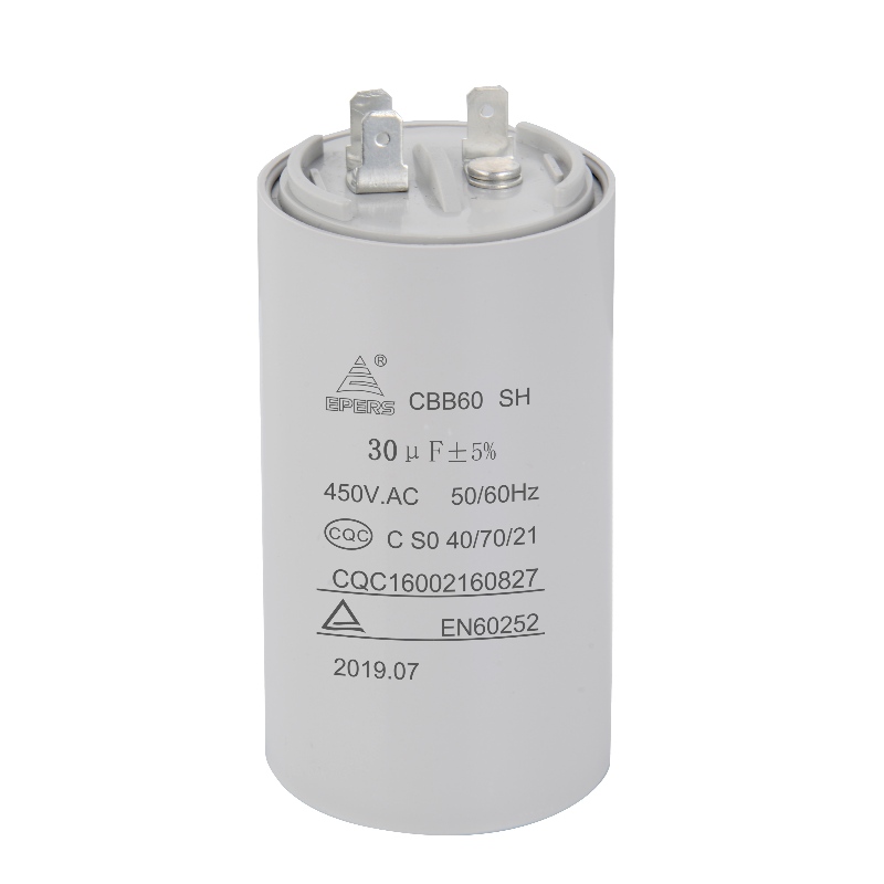 450VAC 30UF 50/60HZ C S0 40/70/21 CQC CBB60 ตัวเก็บประจุ