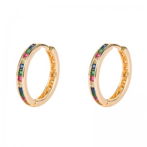 INS ต่างหูวงกลมที่มีสีสันในยุโรปและอเมริกา, ต่างหูวงกลมขนาดเล็ก, ต่างหูเรขาคณิต, เพชรสีเพชรฮิปฮอปต่างหูต่างหู