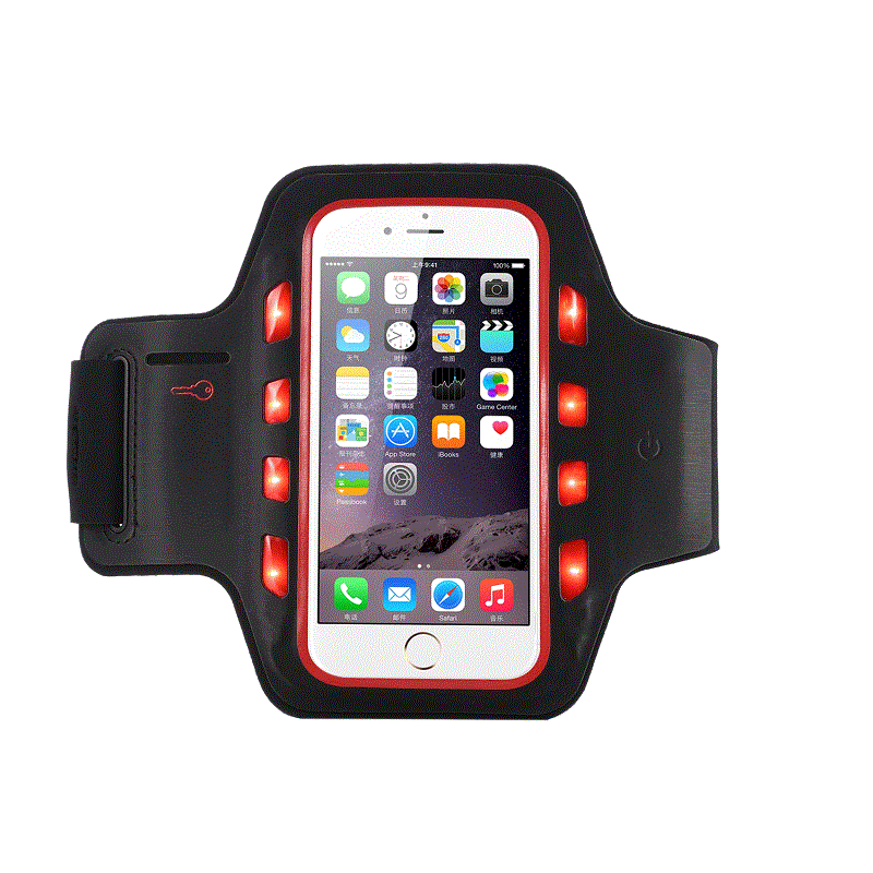 ขายส่งสายรัดแขนสะท้อนแสงกีฬาวิ่งโทรศัพท์มือถือสายรัดแขนที่มีไฟ LED สำหรับ iPhone 11 iPhone 12