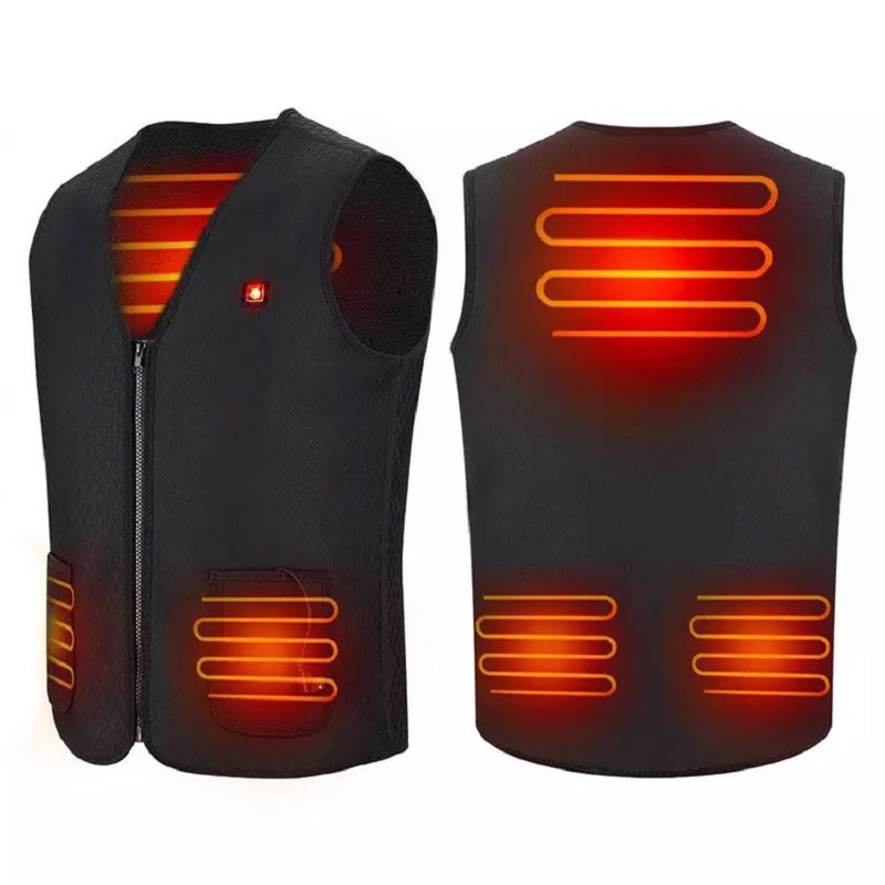 กันน้ำอุ่นเสื้อกั๊กขนแกะบุรุษเสื้อกั๊กกล้ามเนื้อเสื้อผ้าอุ่น Bodywarmer ทำงานไฟฟ้าแจ็คเก็ตความร้อนน้ำหนักเสื้อกั๊ก