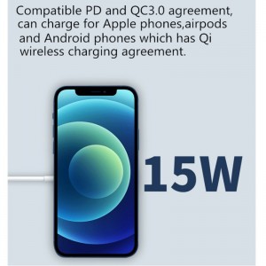 Magnetic Magsafe ชาร์จโทรศัพท์ไร้สาย 15 วัตต์แบบพกพา Magsafe ชาร์จสำหรับ Apple iPhone 12 11 Pro สูงสุดที่ขายดีที่สุดสินค้าอเมซอนร้อนสไตล์