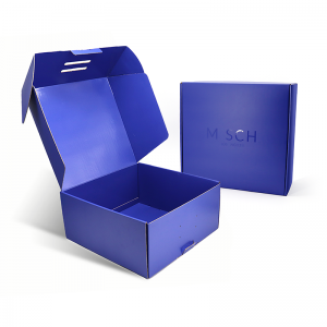 ตัวอย่างฟรีโลโก้ที่กำหนดเองสีชมพูสีเครื่องสำอางกล่องการจัดส่งจดหมายลูกฟูก