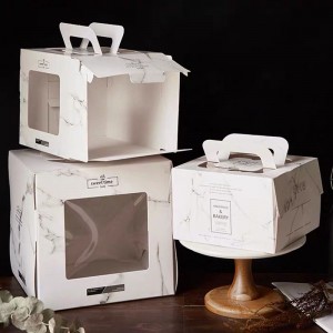 กล่องเค้กวันเกิดที่กำหนดเองพับกล่องบรรจุภัณฑ์อาหารอบ