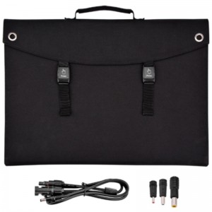 แบบพกพาพับแผงเซลล์แสงอาทิตย์ชาร์จ 60W 18V สำหรับการตั้งแคมป์โทรศัพท์มือถือชาร์จ