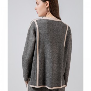 แฟชั่นสบาย ๆ หลากหลายถักชุดผ้าลินินของสองชิ้น 68008#