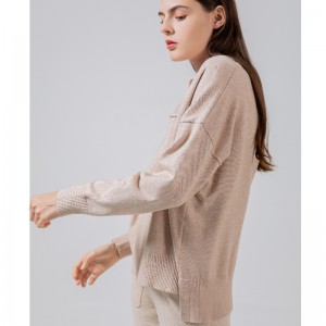 เทรนด์ที่ทันสมัยง่าย Joker Joker พื้นฐานปกถักแจ็คเก็ตเดี่ยว 68057#