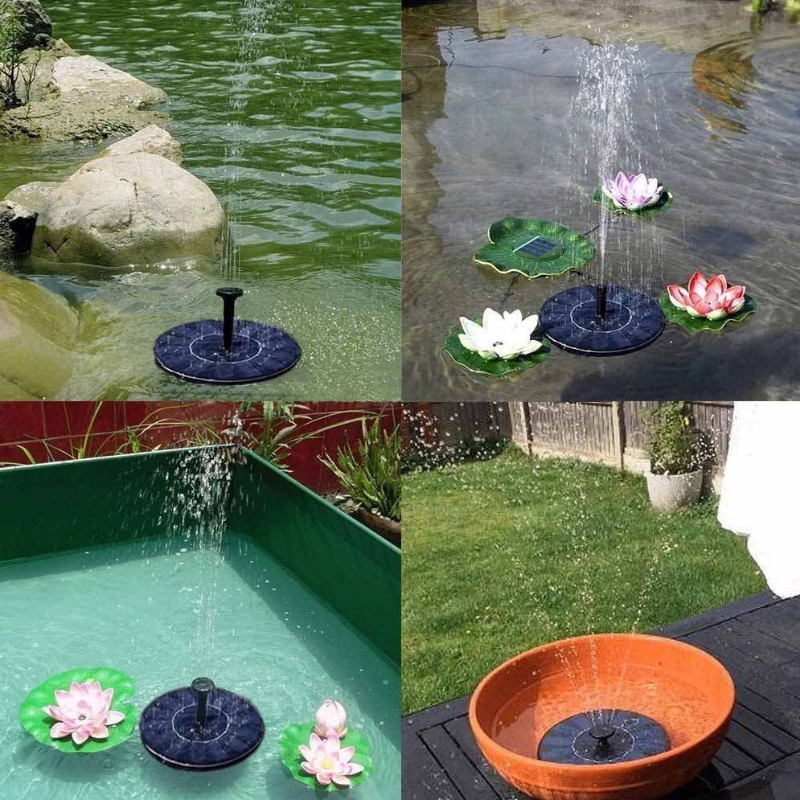 Fattain Fountain พลังงานแสงอาทิตย์ Birdbath น้ำพุ, 1.4 วัตต์แผงเซลล์แสงอาทิตย์ชุดปั๊มน้ำพลังงานแสงอาทิตย์ลอยน้ำพุชุดน้ำพุพลังงานแสงอาทิตย์น้ำพุ