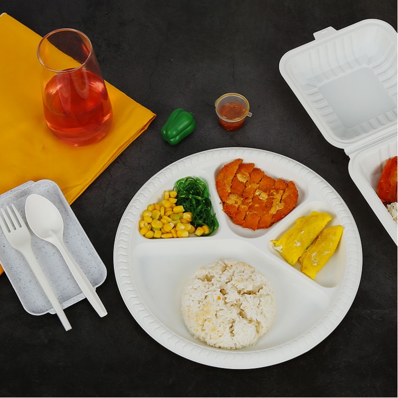 วัสดุ PLA compostable ภาชนะบรรจุอาหารทิ้ง