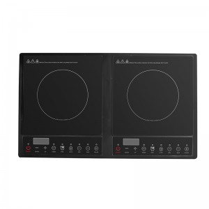 ผู้ผลิตจีนที่มีคุณภาพสูงแบบพกพาไฟฟ้า cooktops double เหนี่ยวนำหม้อหุง 2 เตา ISO9001 BSCI