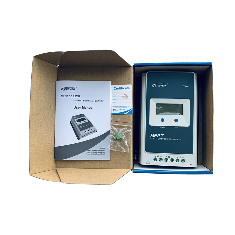 EPEVER MPPT TRACER 12V 24V 40A 30A 20A 10A ควบคุมการประจุพลังงานแสงอาทิตย์แผงควบคุมจอแสดงผล LCD สำหรับแบตเตอรี่ลิเธียมกรดตะกั่ว
