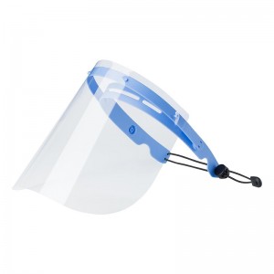 ผู้จัดจำหน่ายเป็นมิตรกับสิ่งแวดล้อมพลาสติกที่กำหนดเองแฟชั่นโล่ใบหน้าปรับได้