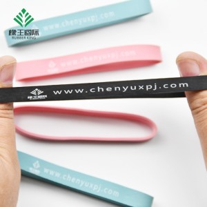 ผู้ผลิตที่มาที่กำหนดเองพิมพ์ยางรัดโฆษณาวงยาง