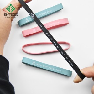 ผู้ผลิตที่มาที่กำหนดเองพิมพ์ยางรัดโฆษณาวงยาง