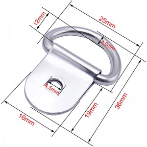 เหล็กขนาดเล็ก D-ring Tie Downs, D Rings Anchor Lashing Ring สำหรับโหลดบน Case Truck รถพ่วงบรรทุกสินค้า RV เรือ