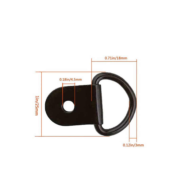 D-ring ผูก Downs, D-Rings Anchor เฆี่ยนแหวนสำหรับโหลดบนรถพ่วงรถบรรทุก RV ค่ายรถตู้รถ ATV SUV เรือรถจักรยานยนต์ ฯลฯ ยานพาหนะหนักผูกลงแหวนที่มีวงเล็บปีกนก