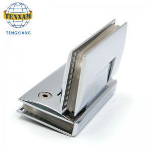 โลหะผสมสังกะสี/stainless เหล็ก 135 องศาบานพับห้องอาบน้ำสำหรับห้องอาบน้ำประตูกระจกคลิป