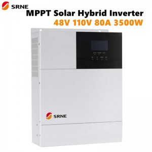 Srne MPPT พลังงานแสงอาทิตย์ไฮบริดชาร์จอินเวอร์เตอร์ 80A ควบคุมสูงสุด 3500 วัตต์เพียวไซน์เวฟอินเวอร์เตอร์ 48 โวลต์ 110 โวลต์ PV โวลต์ 145 โ...