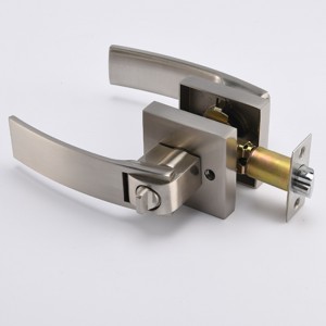 S7811 มือจับประตูนิกเกิลซาตินพร้อมล็อคและกุญแจล็อคประตูทางเข้าคีย์/door คันโยกประตูด้านหน้า leverset lockset