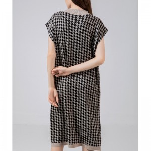 แฟชั่นสบาย ๆ ที่เรียบง่ายขนสัตว์เสื้อกันหนาวพันกรณีนกครึ่งปกสูงชุดเสื้อกั๊ก 69065#