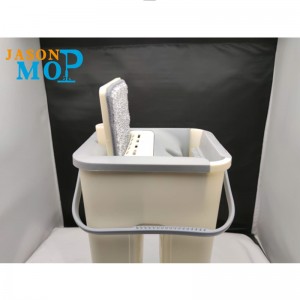 เจสันใหม่พิสิฐไฟเบอร์สแตนเลสแท่งบีบอัดแผ่นไม้ถูพื้นถังมายากล