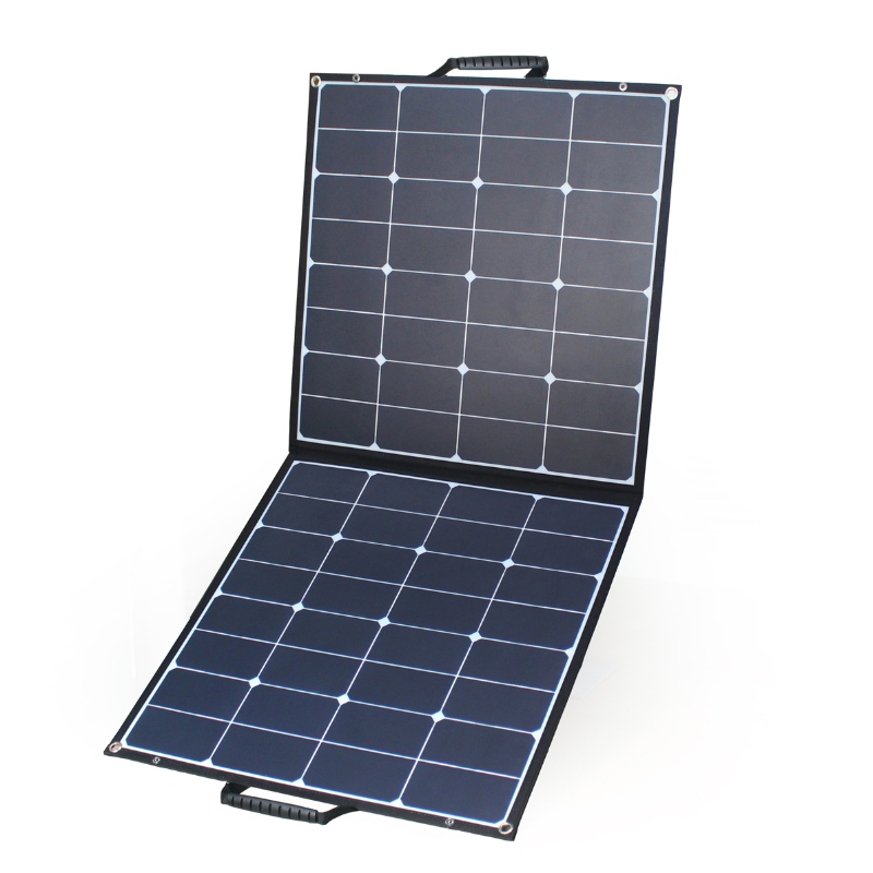 40 วัตต์ 60 วัตต์ 80 วัตต์ 100 วัตต์ 120 วัตต์ 150 วัตต์ 200 วัตต์ Sunpower แบบพกพาพับชาร์จแผงเซลล์แสงอาทิตย์สำหรับสถานีพลังงาน
