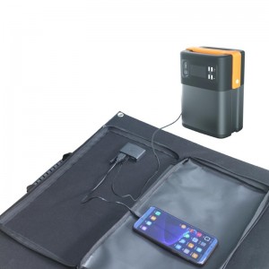 40 วัตต์ 60 วัตต์ 80 วัตต์ 100 วัตต์ 120 วัตต์ 150 วัตต์ 200 วัตต์ Sunpower แบบพกพาพับชาร์จแผงเซลล์แสงอาทิตย์สำหรับสถานีพลังงาน