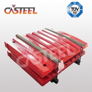 Lokomo C125B ขากรรไกรบดชิ้นส่วน, ขากรรไกรแผ่นคงที่, กรามเคลื่อนย้ายได้