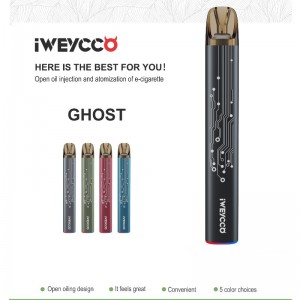 Iweycco Ghost Vape 650 มิลลิแอมป์ชั่วโมง 12 วัตต์ POD ชุดบุหรี่อิเล็กทรอนิกส์ 2 มิลลิลิตรคาร์ทริดจ์คาร์ริคอนสำหรับคุณ