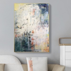 100% มือวาดศิลปะภาพวาดสีน้ำมันจิตรกรรมนามธรรมผ้าใบสไตล์ร่วมสมัยตกแต่งบ้านภาพวาด