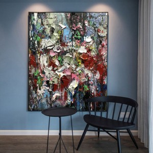 ขายส่งบันไดทางเข้าตกแต่งผนังศิลปะสมัยใหม่นามธรรมแฮนด์เมดน้ำมันผ้าใบภาพวาดภาพ