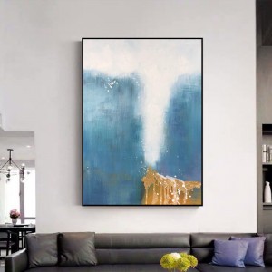 มือทาสีขนาดใหญ่บทคัดย่อภาพวาดสีน้ำมันผ้าใบร่วมสมัยผนังศิลปะจิตรกรรมสำหรับห้องสด