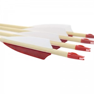 ELONG กลางแจ้ง 110260-01 28 นิ้วลูกศรไม้กับขนถ่ายขนนกธนูขนไก่งวงและการล่าสัตว์