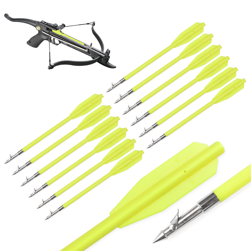 ELONG กลางแจ้ง 110356-17 6.8 นิ้วตกปลาสายฟ้าฮาร์ปูนเหล็กจุดพลาสติกเพลา forcrossbow