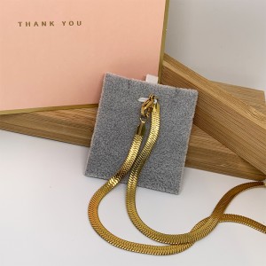 แฟชั่นยุโรปและอเมริกาสแตนเลสโซ่ใบมีดชุบทอง