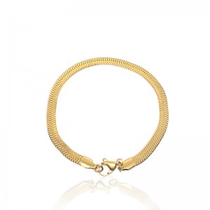 แฟชั่นยุโรปและอเมริกาสแตนเลสโซ่ใบมีดชุบทอง