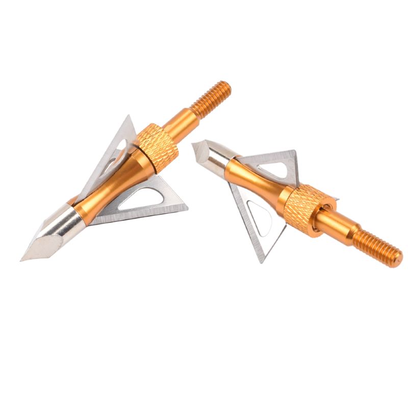 NIKA ยิงธนู 15B030 100 เม็ดสแตนเลส Broadheads ยิงธนูหน้าไม้กลอนล่าสัตว์