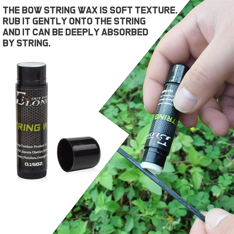 ELONG กลางแจ้ง 28002 โบว์สตริงขี้ผึ้งสตริงป้องกันการยิงธนูกันน้ำ Bowsstring ขี้ผึ้งลดแรงเสียดทานและป้องกันการหลุดลุ่ย