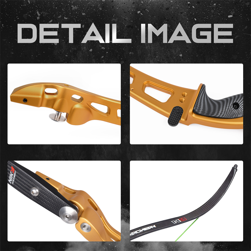 Nika Archery ET-8 68 นิ้วโค้งคำนับสำหรับการยิงเป้าหมายอาร์เชอร์