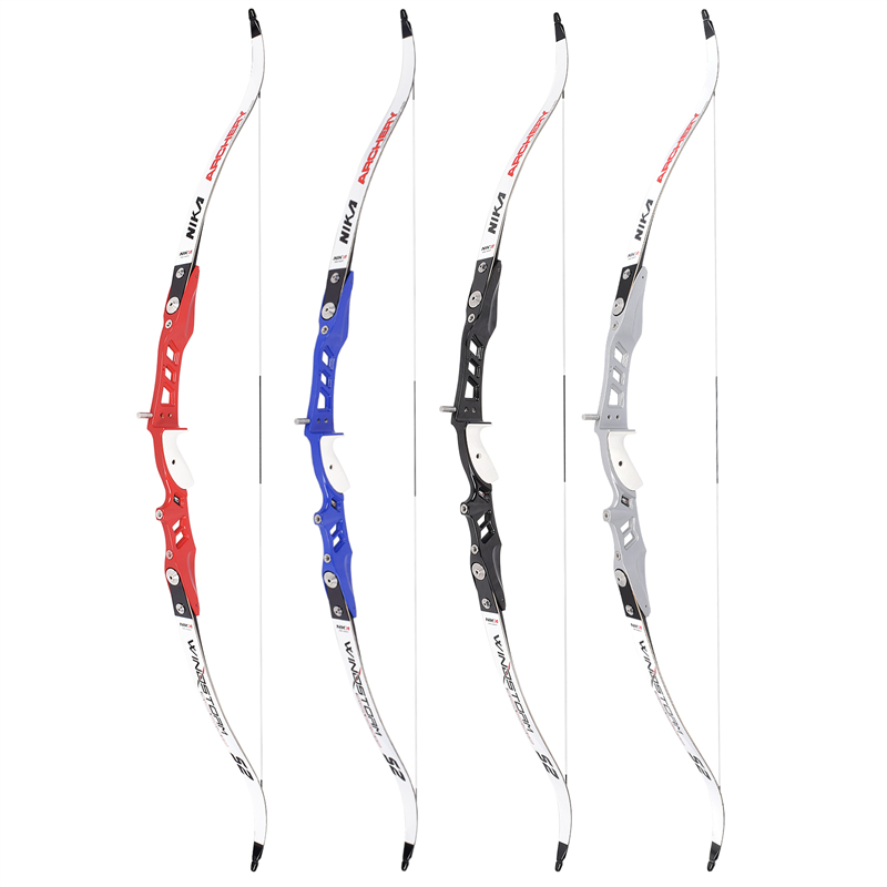 Nika Archery 66inches Recurve Bow Archery ชุดสำหรับยิงธนูกลางแจ้งเป้าหมายการยิง